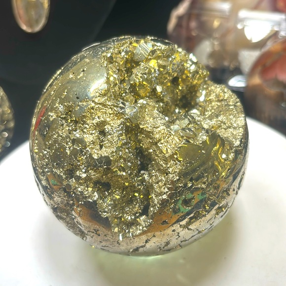 Glittering Silver Decorative Sphere